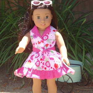 Reversible Sleeveless Summer Dress for 18” dolls like American Girl