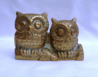 Vintage brass owl ornament
