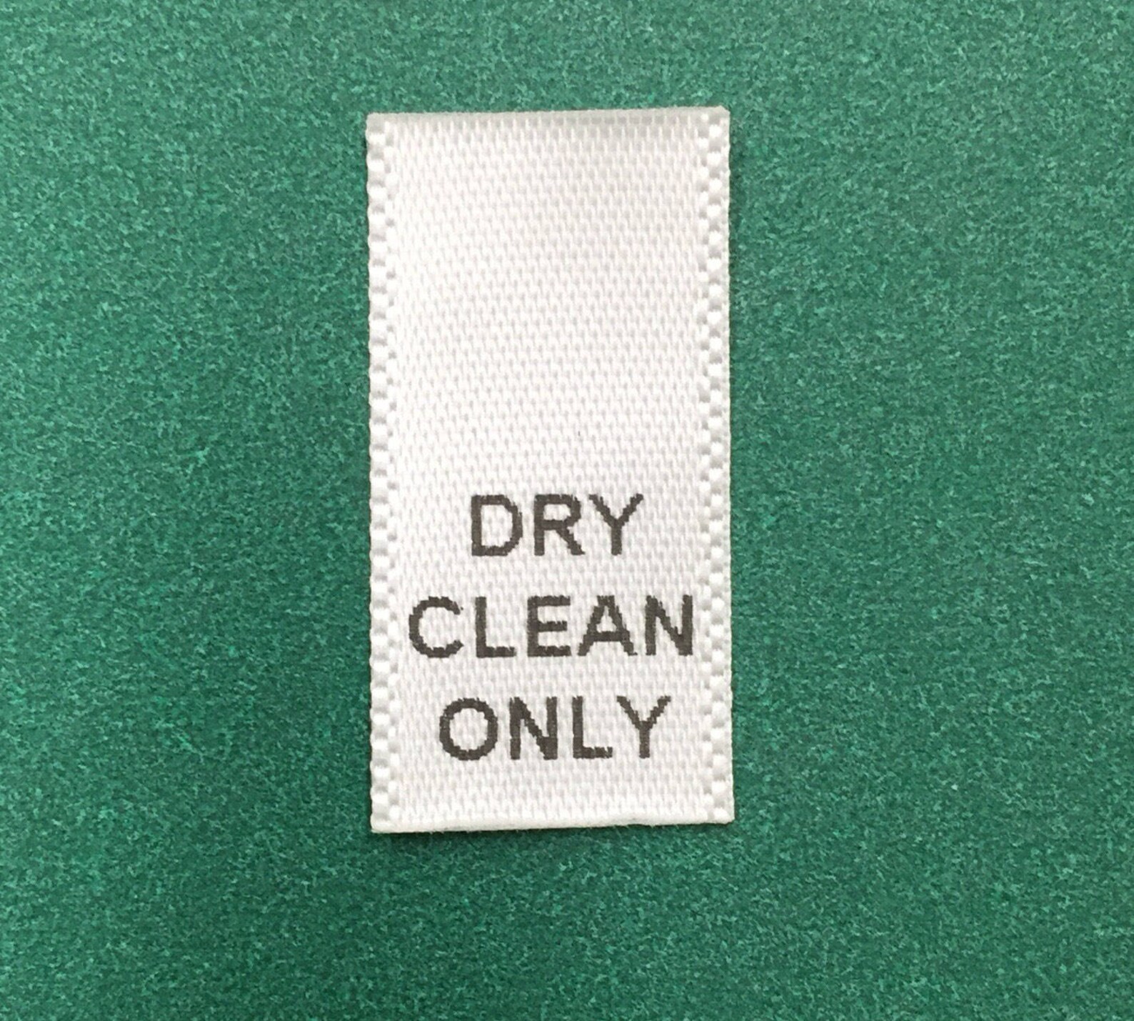 100 Pcs of DRY CLEAN ONLY Printed White Satin Care Label - Etsy