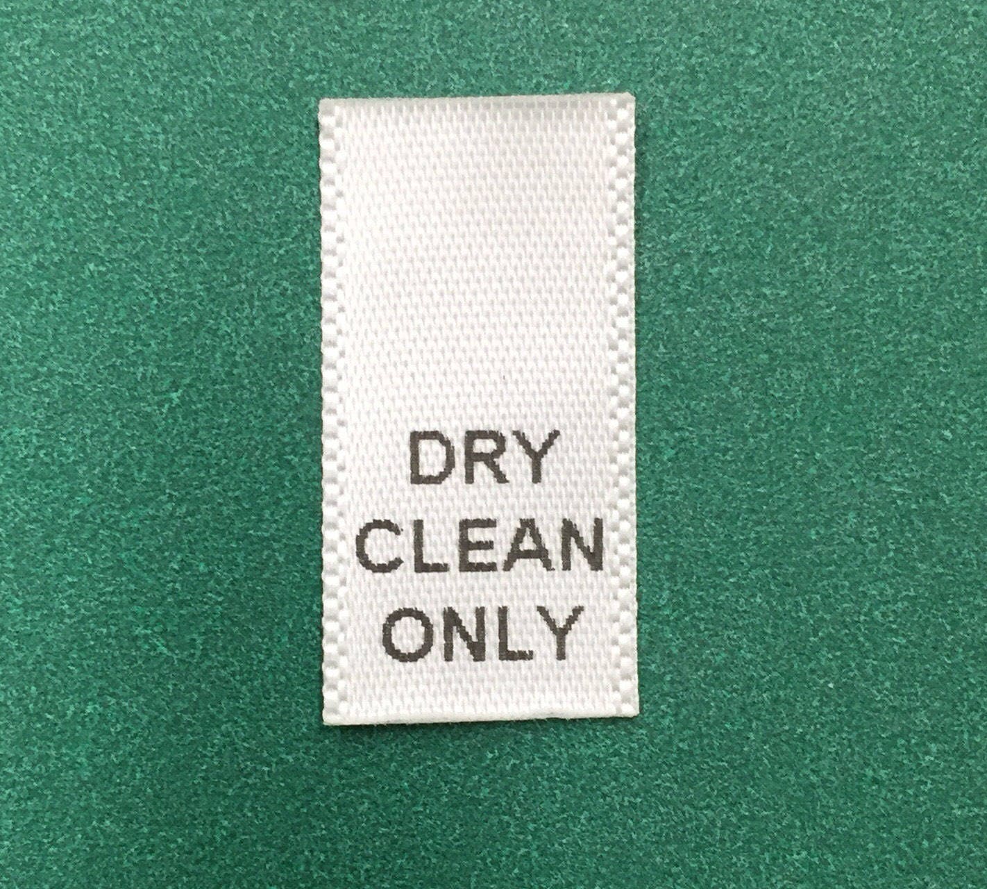 100 Pcs of DRY CLEAN ONLY Printed White Satin Care Label - Etsy