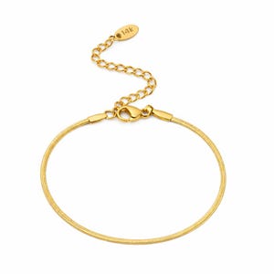 Dainty Nova Herringbone Bracelet Gold