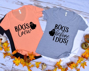 Boo's Crew | Boo's before I Do's Halloween Bachelorette Party | Fall Drinking Shirts | Ghost Bachelorette | October Party Tees | Spooky Tees