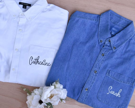 denim shirt wedding dress Rustic Wedding