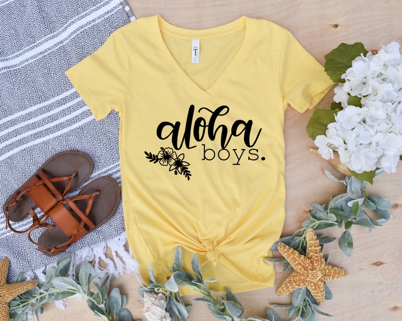 Bachelorette Party Shirts Hawaii Aloha Hubby Aloha Boys Tropical Bachelorette Hawaiian Girls Trip Luau Theme Island Tees image 3