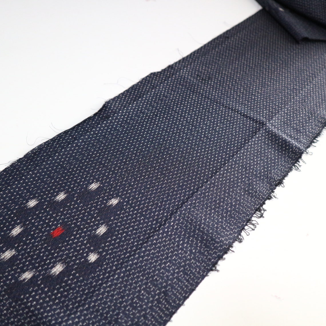 Vintage Long Pieces Kimono Japanese Fabric Black Art 188cm