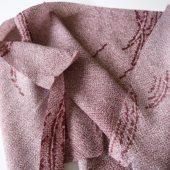 Vintage Kimono Fabric Silk Pink Rinzu Art Classic 120cm 47/" inches S20