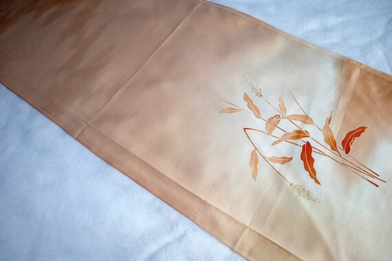 Vintage Kimono Quilt Fabric Silk Baby Orange Art Classic Style 108cm C48 