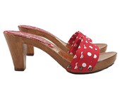comfortable clogs red pois - K5101 ROSSO-POIS