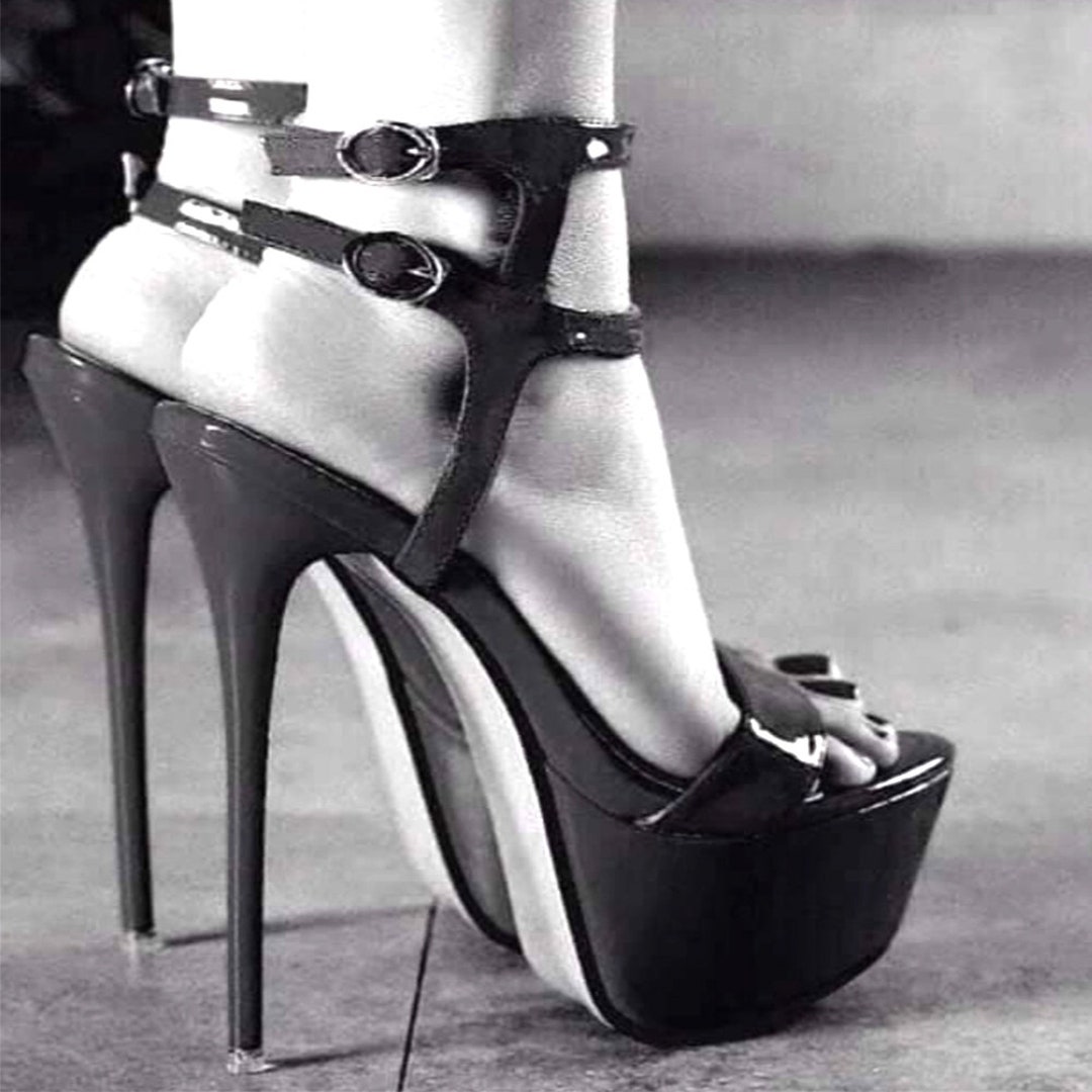 Sexy high heel sandals stiletto KH101 NERO Etsy Nederland