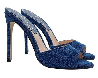 【OPEN YY】 ROUND TOE MULES DENIM BLUE J0032F1_THORA_BLUEMULTI_PRODUC