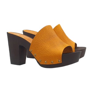 Sandals with heel 9 for women Made in Italy - MY187 GIALLO