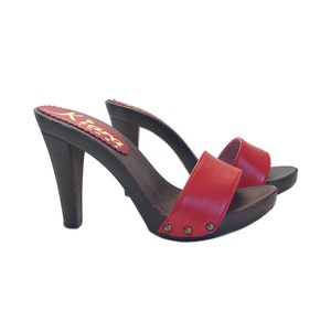Handmade RED leather sandals - MY5003 ROSSO PELLE