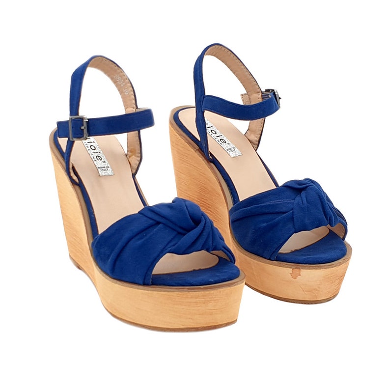 GZ180 BLE Wedge with synthetic suede band Height 11 cm