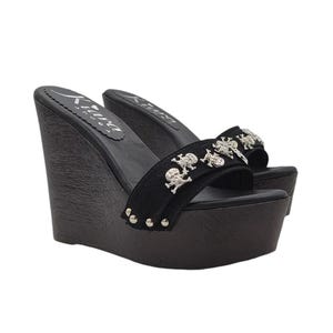 black platform clogs limited edition heel 13 -KZH35 NERO