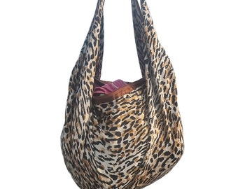 Leopard print fabric bag | shoulder strap - BC013 LEO