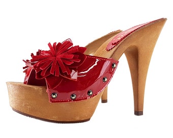 Leather flower clogs - 9 main image 1