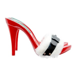 Sabots de Noël &quot;Santa Style&quot; talon 12 cm - KM7625 ROSSO