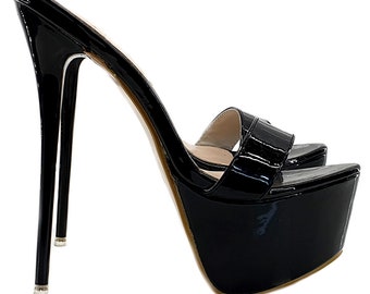 high heel mule