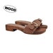 Mules En Cuir Fabriquées En Italie - Tailles 35 à 42, Talon 11 Cm, Modèle K21001 Brun, Neuf Avec Emballage