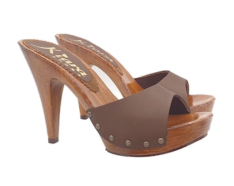 high heels clogs mules