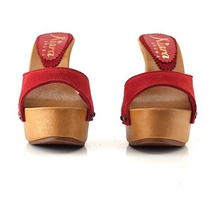 clogs with red suede upper K93001 ROSSO image 6