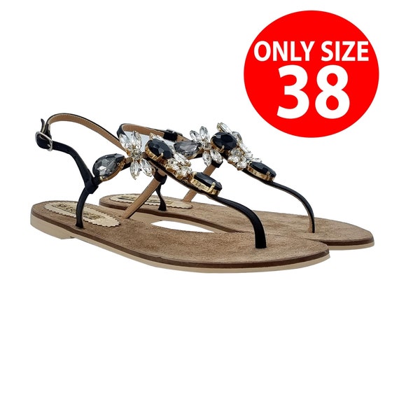 Jeweled flat sandals new arrivals