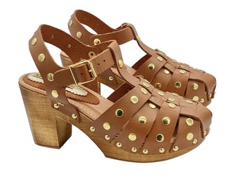 Korks augustine shop leather cutout sandal