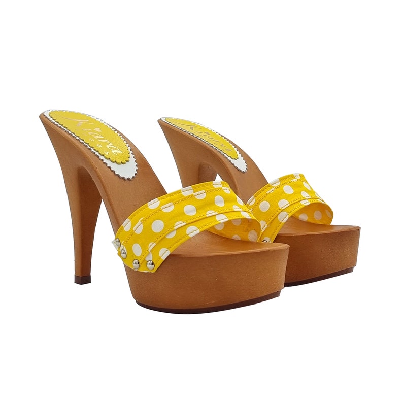 Women's Yellow Clogs Made in Italy K9301 GIALLO POIS Etsy