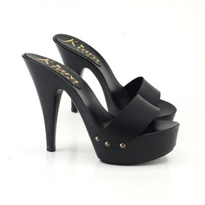woman&#39;s matt black clogs -K9502 NERO