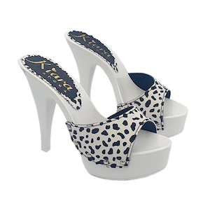 High heel clogs | Patterned leather band - K94001 DALM