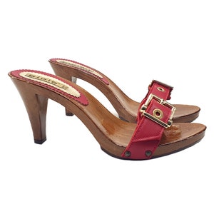 clogs with red upper heel 9 - G6136 ROSSO