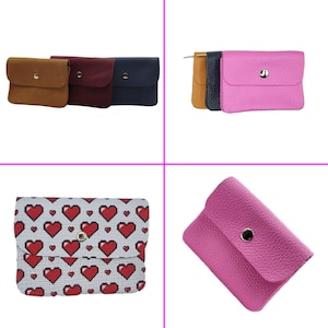 Monedero en auténtica piel artesanal - Cartera en varios colores Made in Italy Cartera para hombre y mujer - ACC219