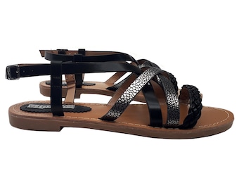 Flat Black sandals Made in Italy