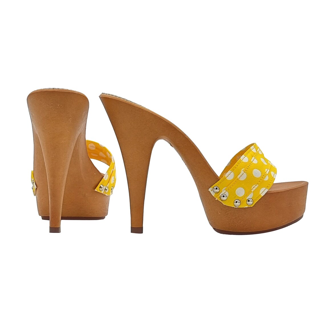 Women's Yellow Clogs Made in Italy K9301 GIALLO POIS Etsy