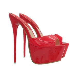 Sexy high heel CLOGS stiletto - KH20 VER ROSSO