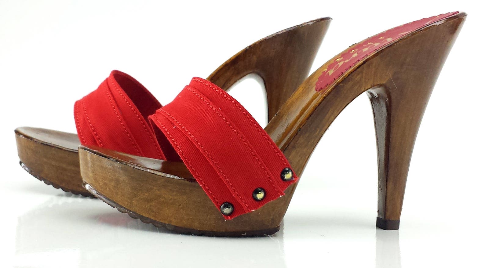 Red Clogs Heel 11 by Kiarashoes K21101 ROSSO - Etsy