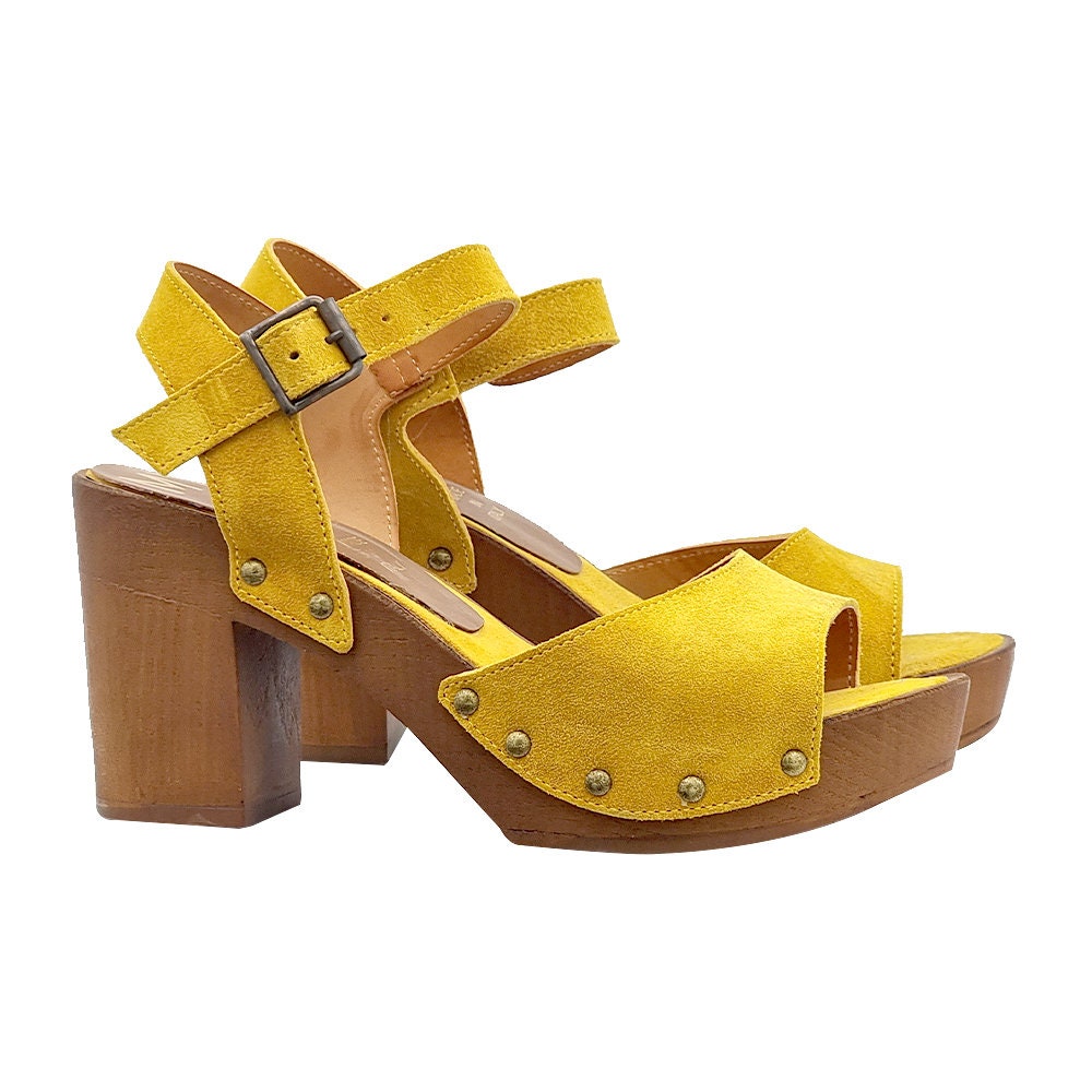 mustard yellow clogs