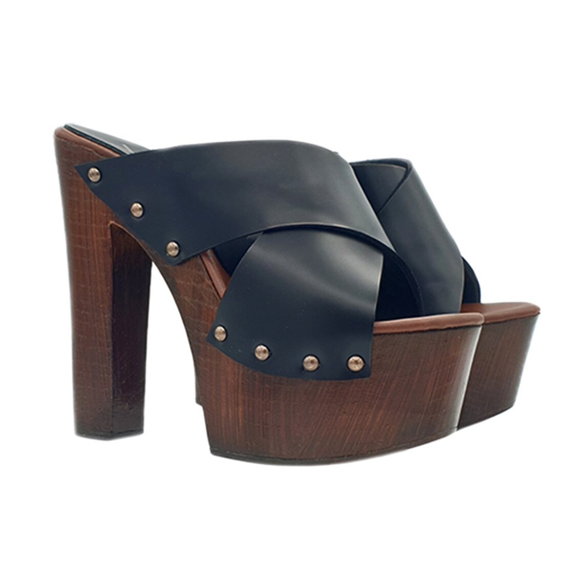 【関税＆送料込み】ChloAC Mae Flat Mules Amazon.com | Free People Mazie Moc Toe Mule Black Leather EU