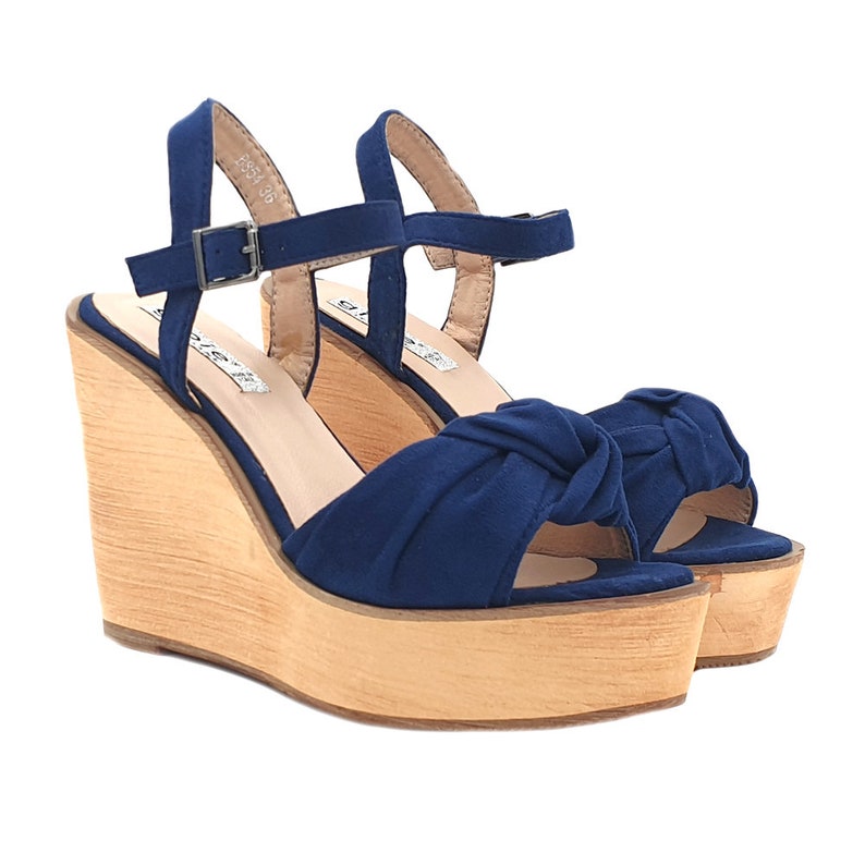 GZ180 BLE Wedge with synthetic suede band Height 11 cm