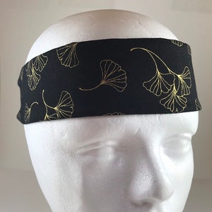 Gold Gingko Leaves - Black Headband