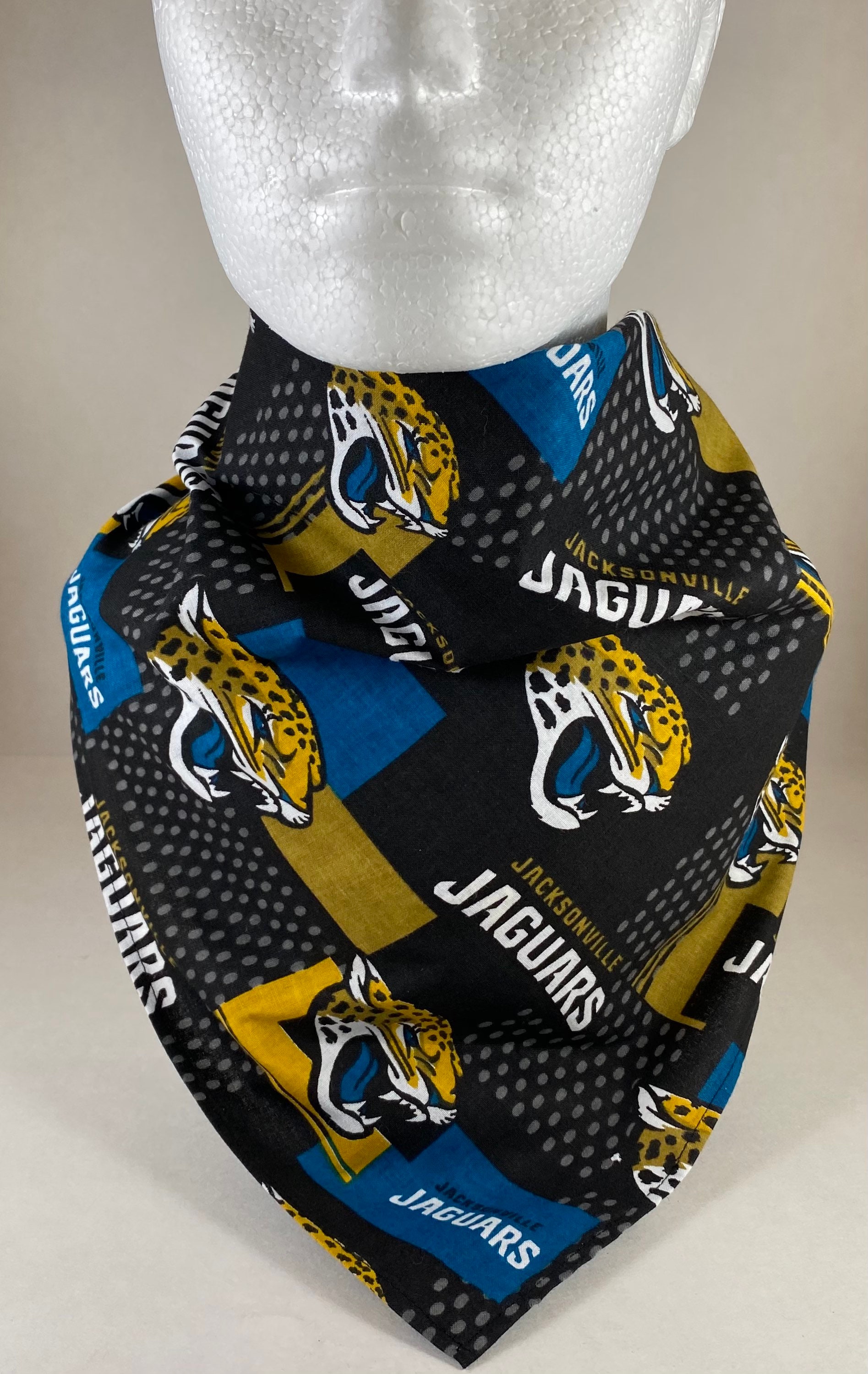 NoS Vintage Nieuwe 90's NFL Branded Jacksonville Jaguars Team Bandanna Football Hankerchief Sjaal USA gemaakt Accessoires Sjaals & omslagdoeken Bandanas 