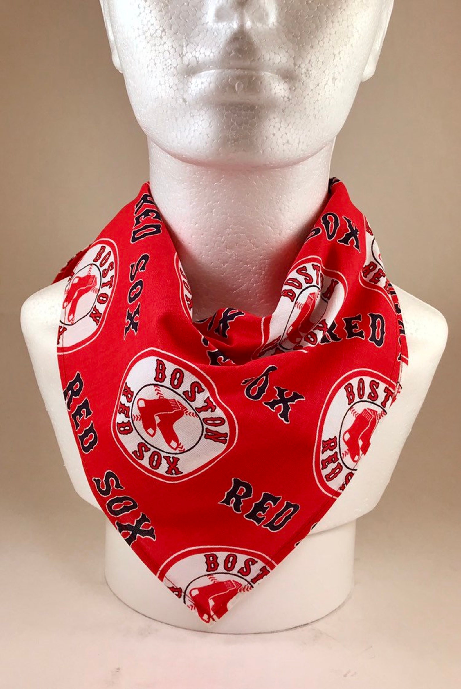 Bandana MLB Baseball Boston Red Sox Baseball Red Bandana Etsy