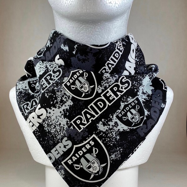 Bandana NFL Football Raiders distressed print cotton Bandana  scarf for football fans kerchief