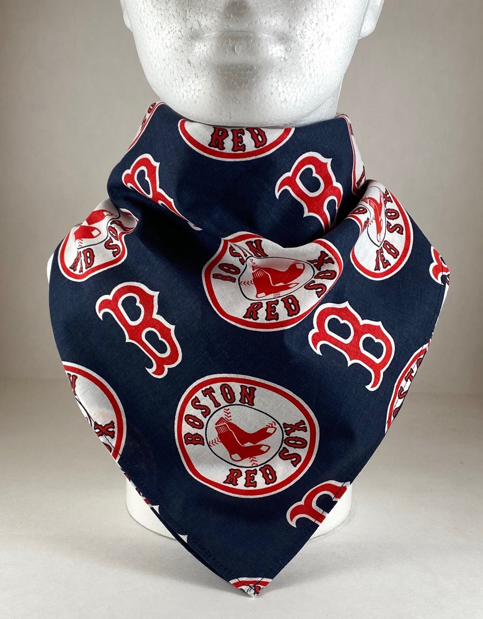 Bandana MLB Baseball Boston Red Sox Baseball cotton Bandana on Etsy