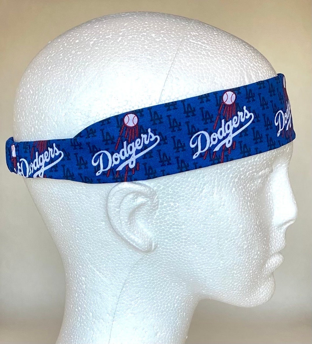 MLB LA Dodgers Headband mini Print Cotton Workout Headband Etsy
