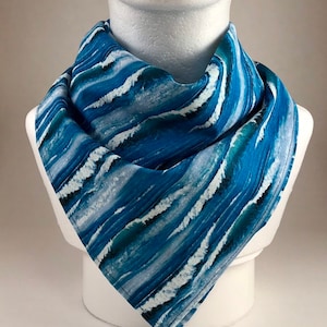 Ocean with Breaking Waves Cotton Bandana Scarf kerchief