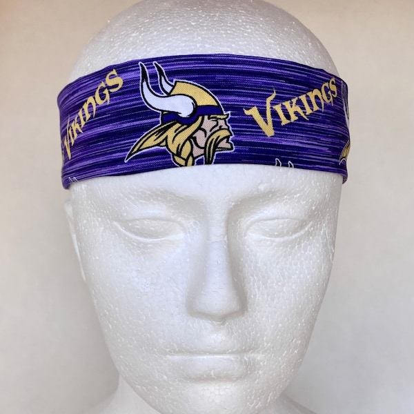 Headband NFL Football Minnesota Vikings cotton Workout Headband, Heather print