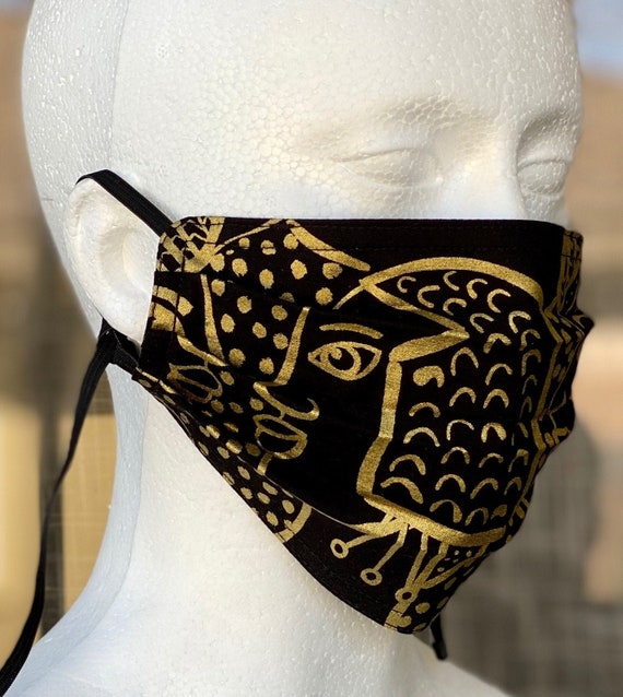 Face Mask Golden Ladies by Alexander Henry Premium Cotton | Etsy