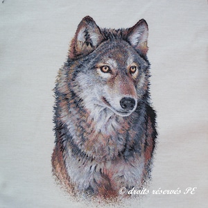 Wolf quilt panel -  France
