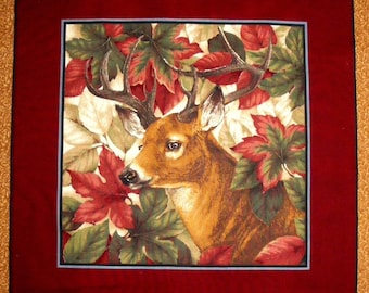 Coupon fabric Patchwork Panel tile PORTRAIT of deer No. 1